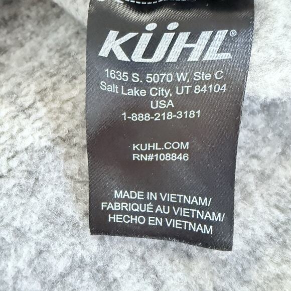 Kuhl Fleece Jacket Womens Small Light Gray Ascendyr Hooded Hiking Full Zip Gorp - Picture 10 of 14